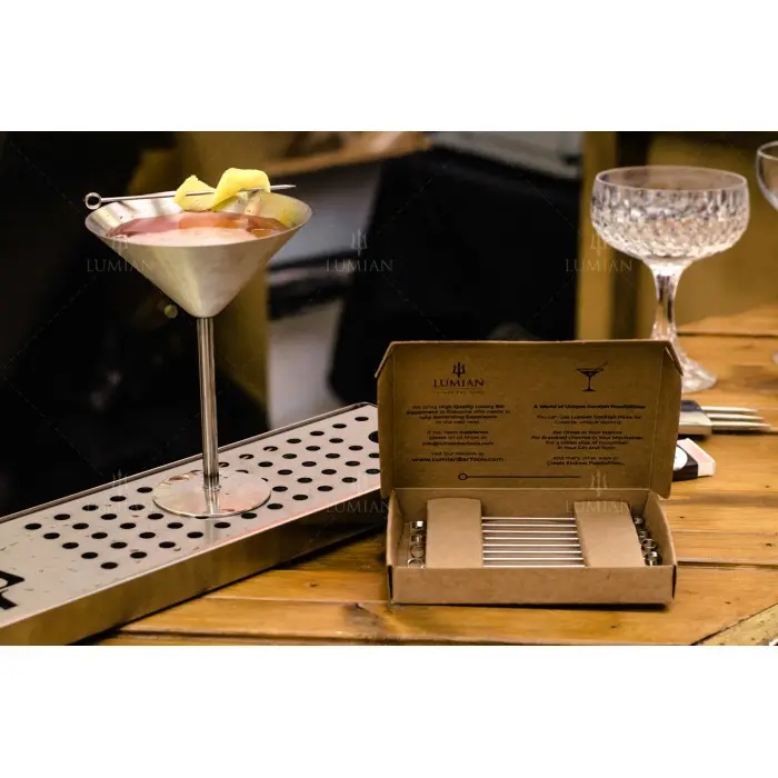 Pack de 10 pinchos de cóctel, acero inoxidable - Imagen 3