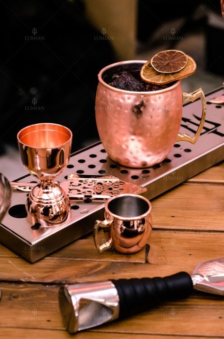 Taza Moscow Mule martillada 50 cl, acero chapado efecto cobre - Imagen 3