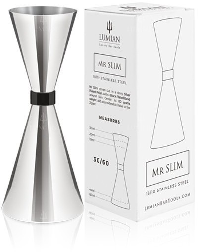 Jigger Mr Slim Black Ring de acero inoxidable, 30/45 o 30/60 ml - Imagen 2