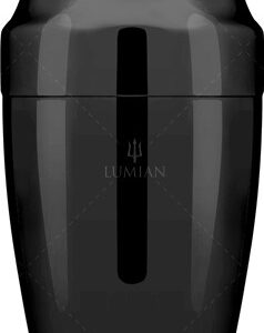 Coctelera cobbler Kenta Lumian 500 ml, acero inoxidable - Negro
