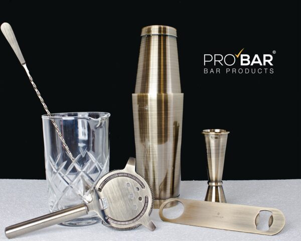 Kit de coctelería Lumian bronce Easy Kit, 7 herramientas