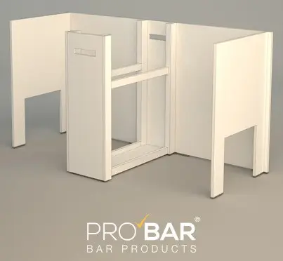 Barra de bar de madera plegable, 150 cm - Imagen 3