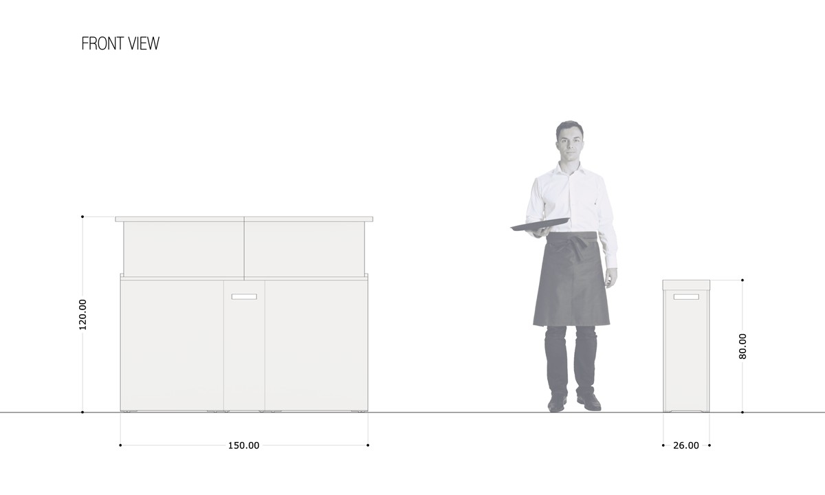 Barra de bar de madera plegable, 150 cm - Imagen 7