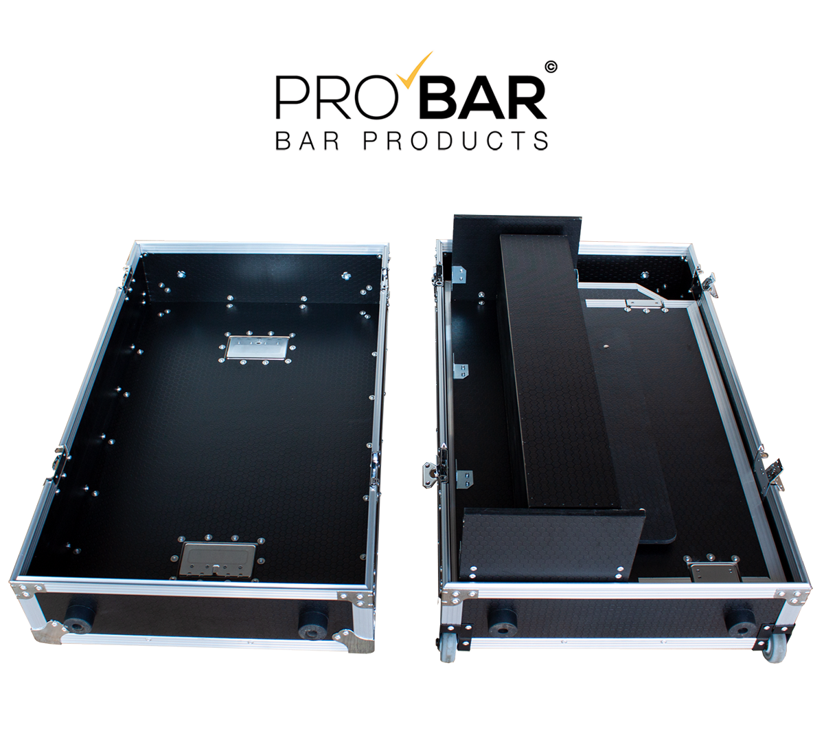 Mostrador portátil de bar con maleta trolley, 160 cm - Imagen 4