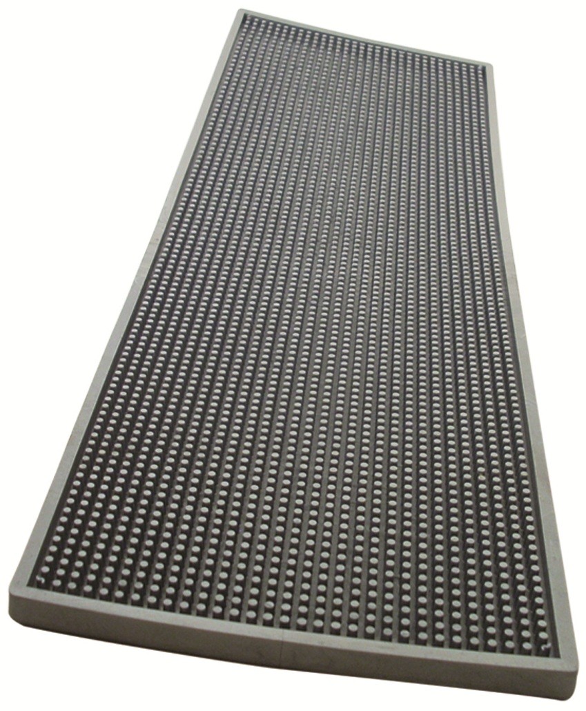 Tapete de barra 60 x 20 cm, goma natural, negro o plata - Imagen 2