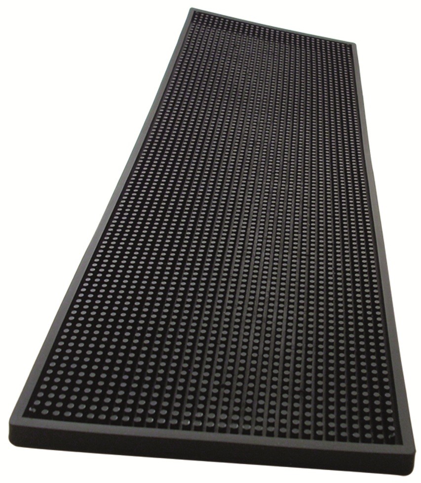 Tapete de barra 60 x 20 cm, goma natural, negro o plata - Imagen 3