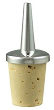 Tapón dosificador de bitter plateado, base de corcho - Imagen 2