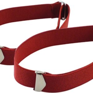 Brazaletes rojos sujetamangas, par de tejido elástico