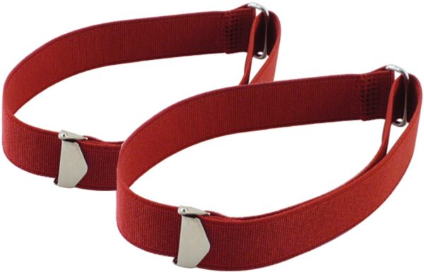 Brazaletes rojos sujetamangas, par de tejido elástico