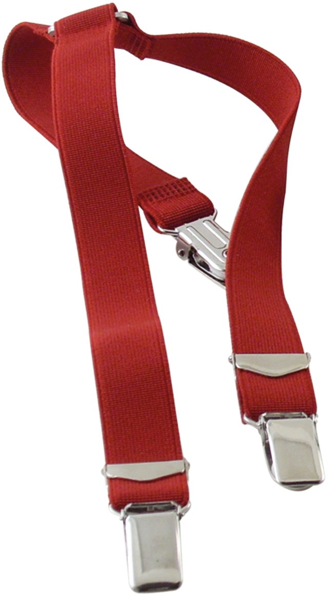 Tirantes rojos de 30 mm, tejido elástico, talla única