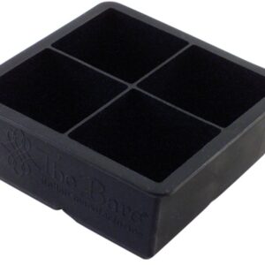 Molde de hielo cubo grande de silicona, 4 cavidades