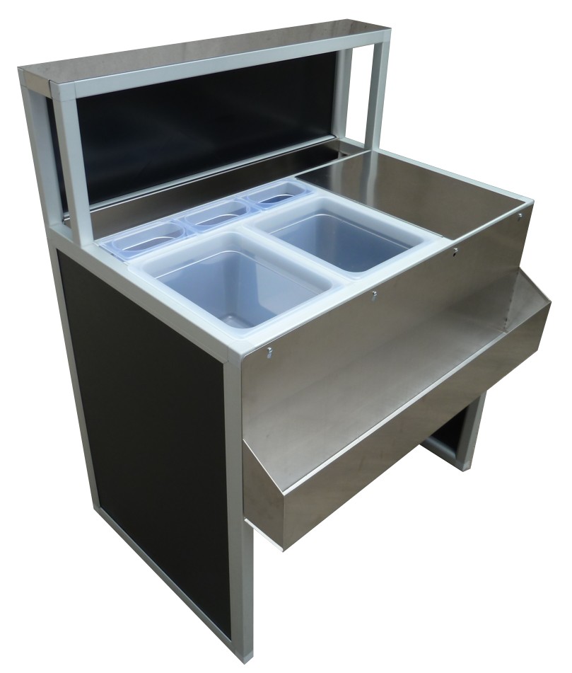 Estación de bar plegable Smart 90 cm, acero inoxidable - Imagen 2