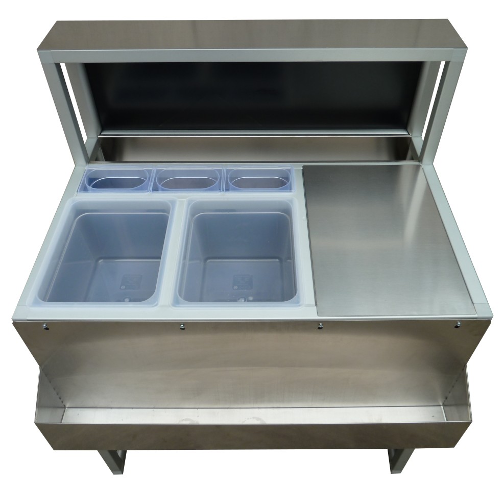 Estación de bar plegable Smart 90 cm, acero inoxidable - Imagen 3