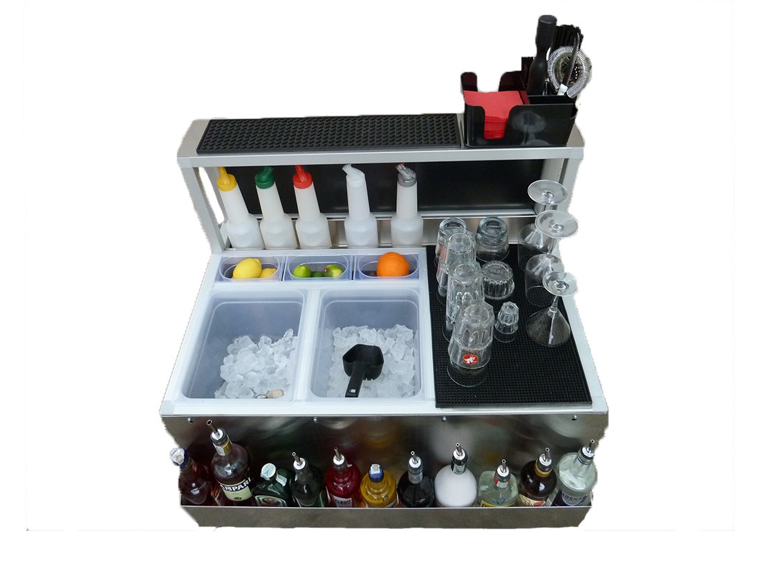 Estación de bar plegable Smart 90 cm, acero inoxidable - Imagen 4