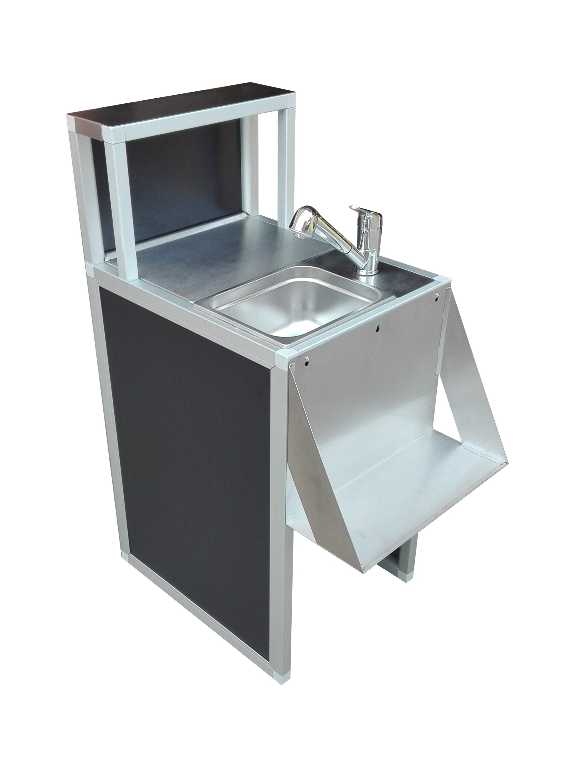 Fregadero portátil de acero 50 cm para barra modular