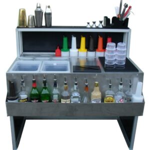 Estación de bar plegable Comfort 120 cm, acero inoxidable