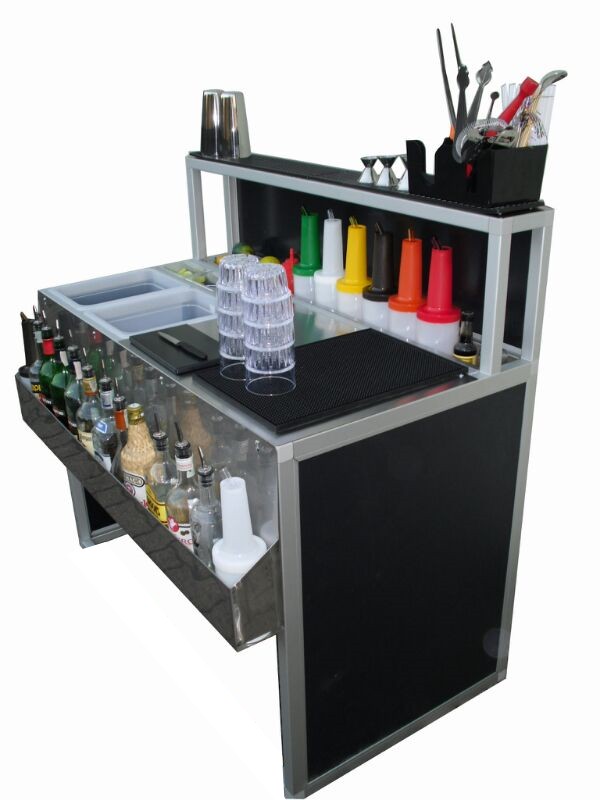 Estación de bar plegable Comfort 120 cm, acero inoxidable - Imagen 2