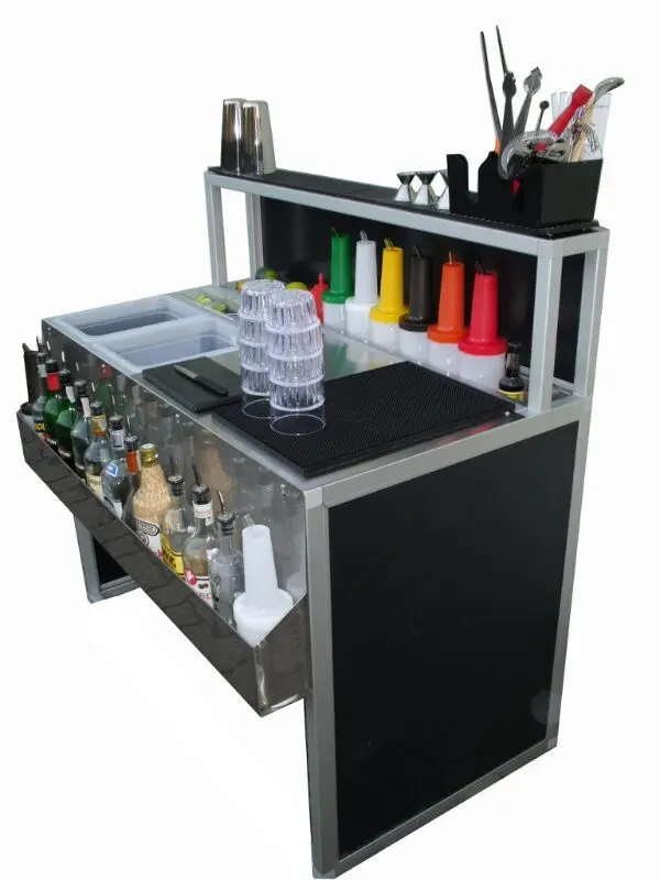Estación de bar plegable Comfort 120 cm, acero inoxidable - Imagen 2