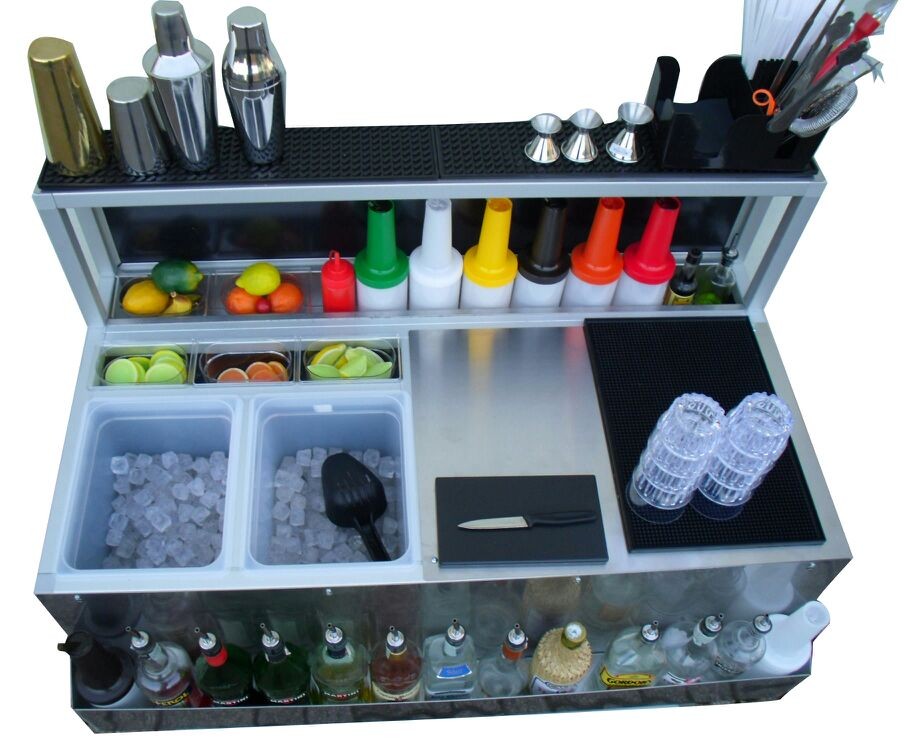 Estación de bar plegable Comfort 120 cm, acero inoxidable - Imagen 3