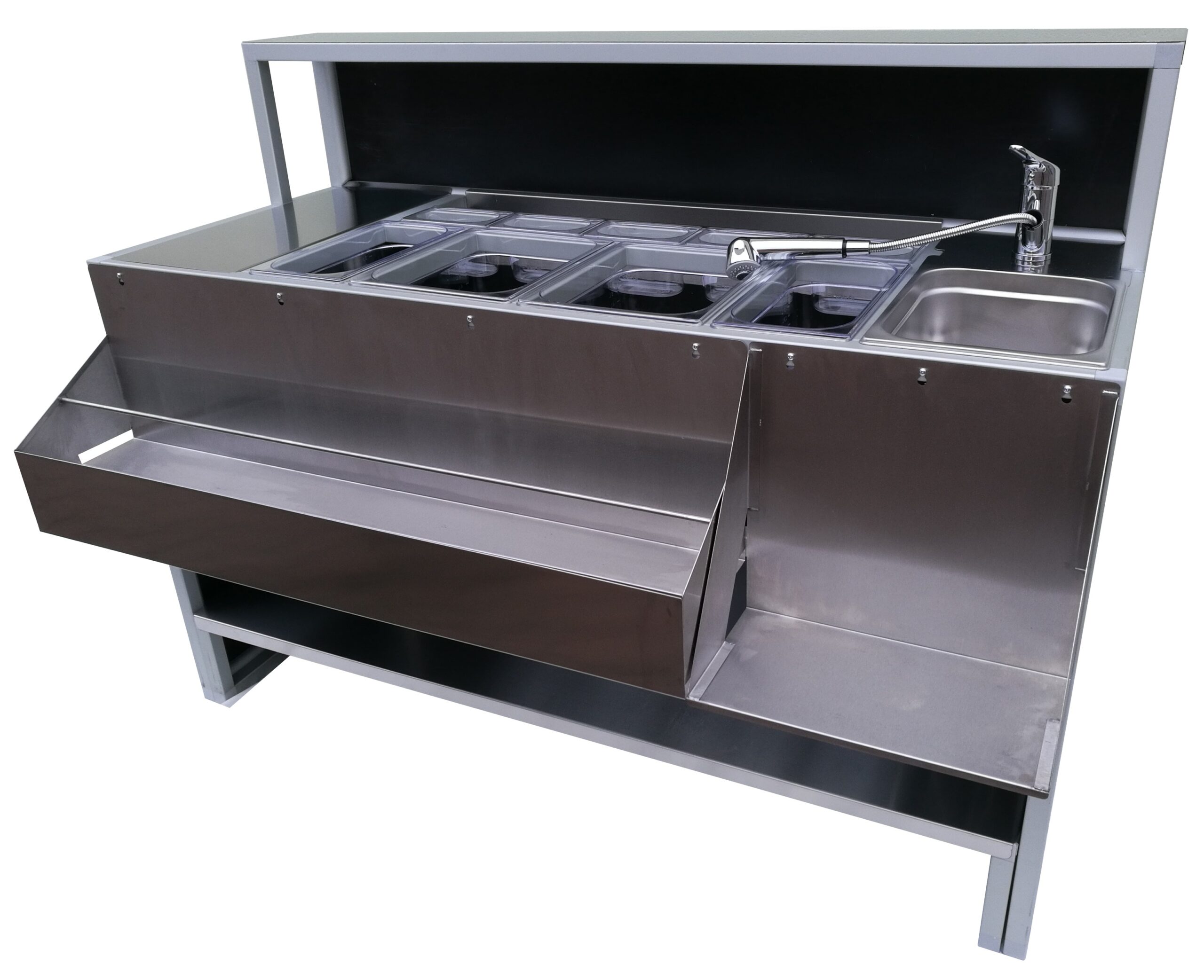 Estación de bar plegable Professional 150 cm con fregadero - Imagen 3