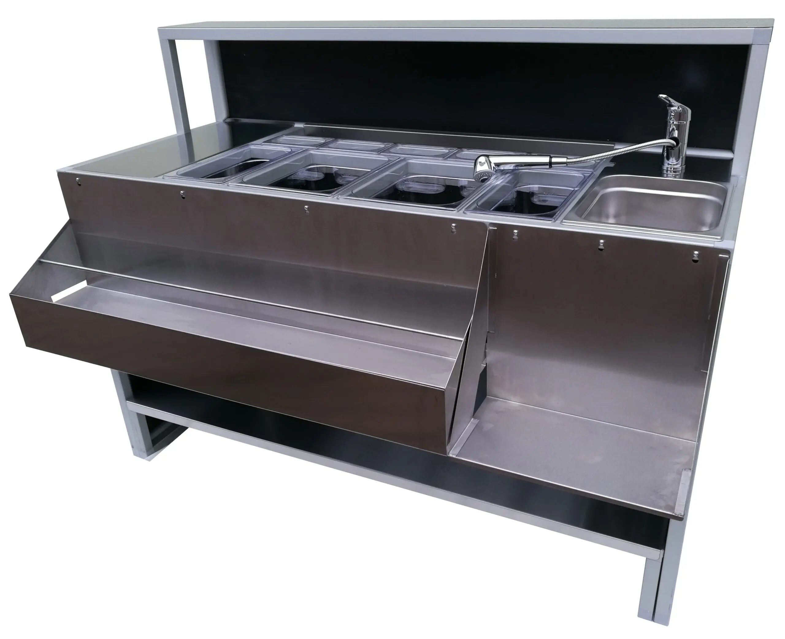 Estación de bar plegable Professional 150 cm con fregadero - Imagen 4