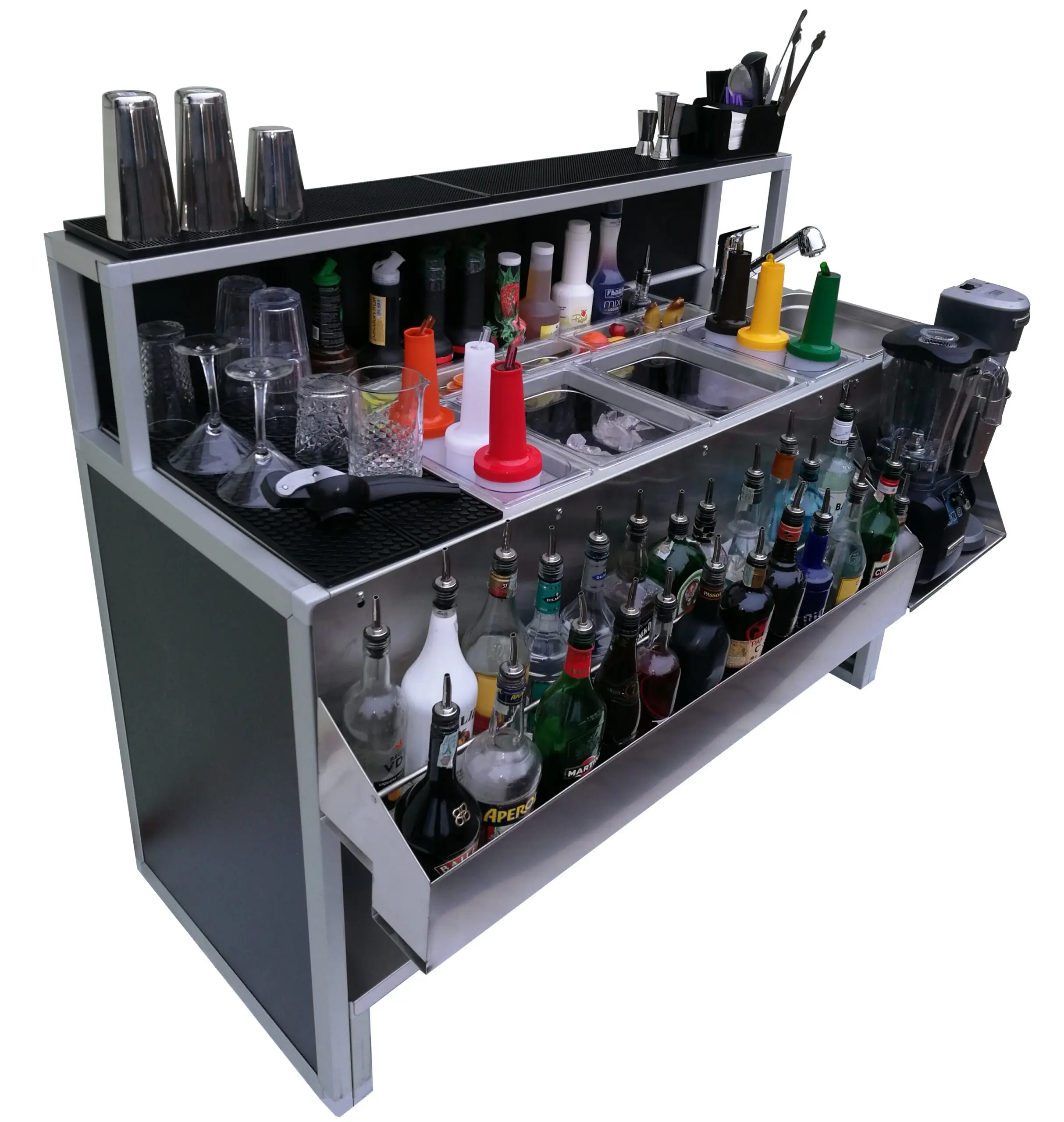 Estación de bar plegable Professional 150 cm con fregadero - Imagen 7