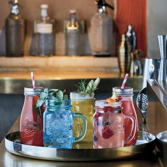 Tarro de cóctel con asa Quattro Stagioni 40 cl, vidrio decorado - Imagen 5
