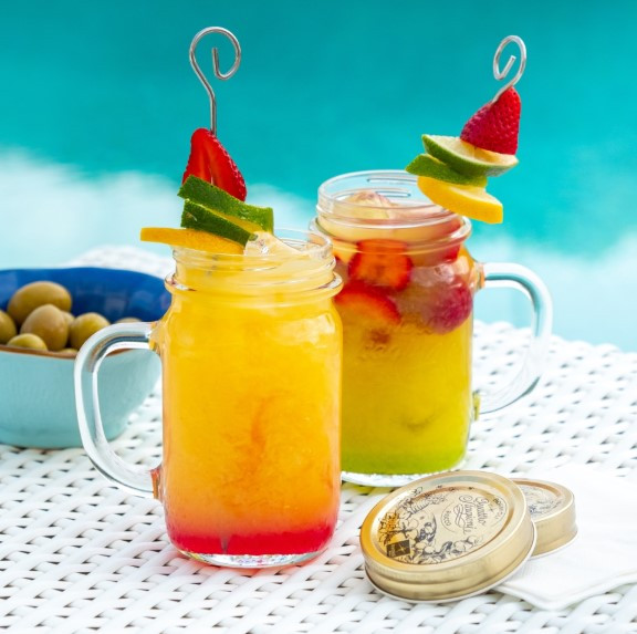 Tarro de cóctel con asa Quattro Stagioni 40 cl, vidrio decorado - Imagen 9