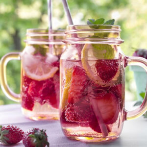 Tarro de cóctel con asa Quattro Stagioni 40 cl, vidrio decorado