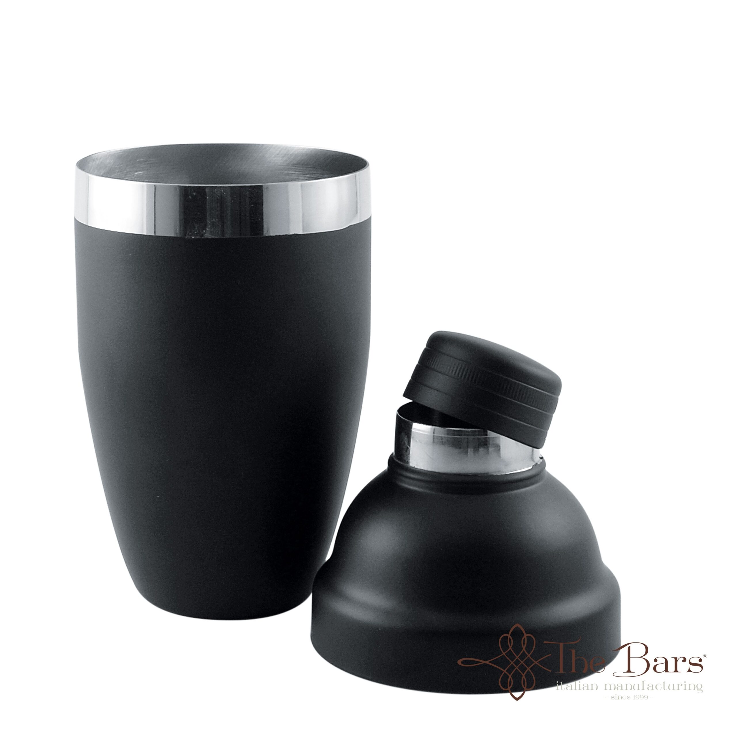 Coctelera cobbler negra mate 50 cl, acero inoxidable - Imagen 2