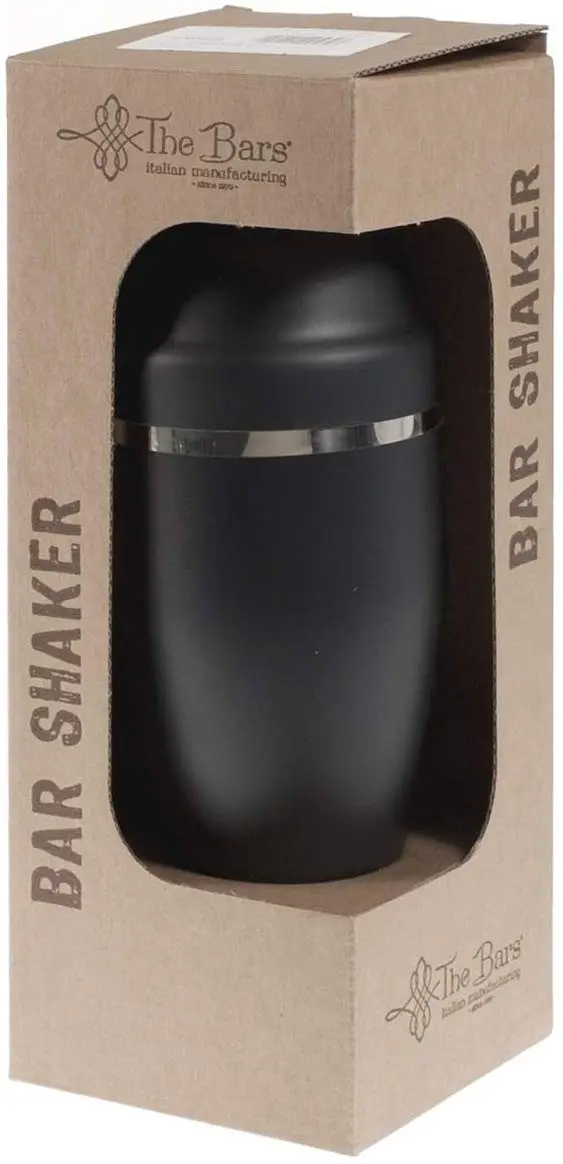Coctelera cobbler negra mate 50 cl, acero inoxidable - Imagen 3