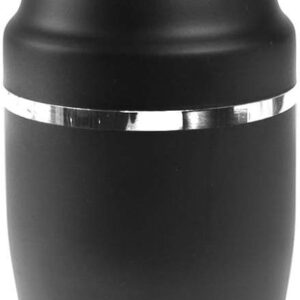 Coctelera cobbler negra mate 50 cl, acero inoxidable