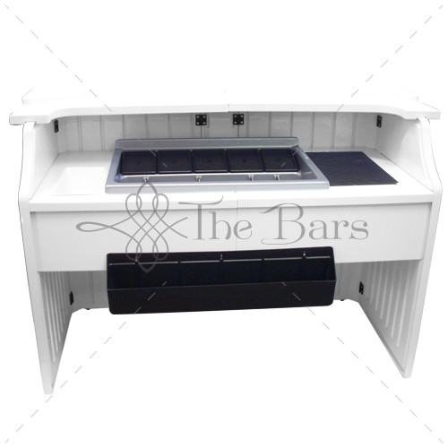 Barra de bar portátil Workstation 175 cm, ABS y policarbonato - Imagen 3