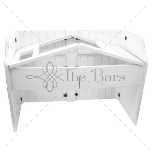 Barra de bar portátil Workstation 175 cm, ABS y policarbonato - Imagen 4