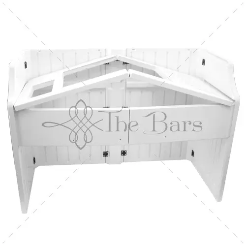 Barra de bar portátil Workstation 175 cm, ABS y policarbonato - Imagen 4
