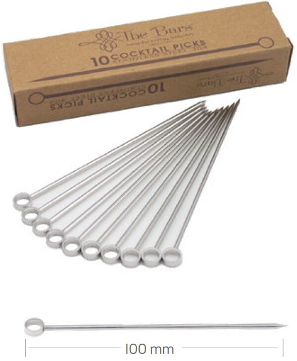 Pincho de anilla para guarniciones, acero inoxidable