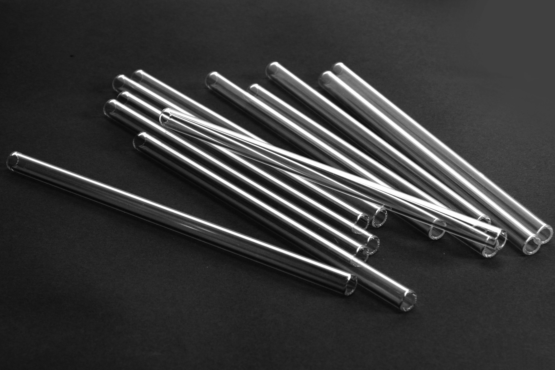 Pajitas de vidrio borosilicato reutilizables, 15 o 21 cm, pack de 12 - Imagen 2