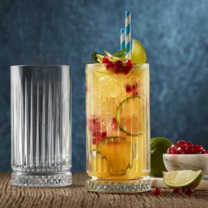 Vaso tumbler Elysia 44 cl con estrías, pack de 4