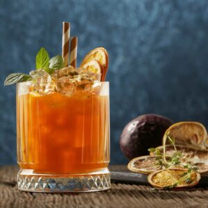 Vaso old fashioned Elysia 36 cl con estrías verticales, pack de 4