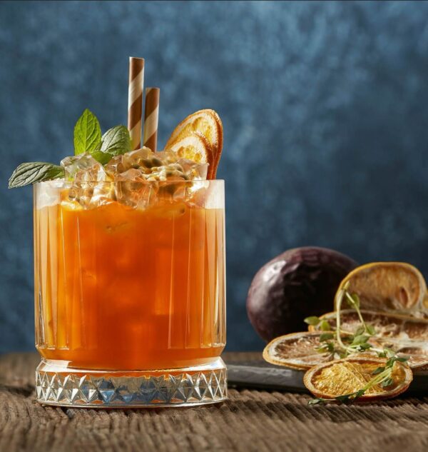Vaso old fashioned Elysia 36 cl con estrías verticales, pack de 4