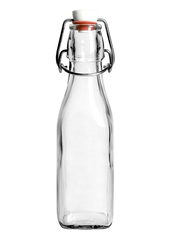Botella hermética 0,25 l de vidrio para premezclas