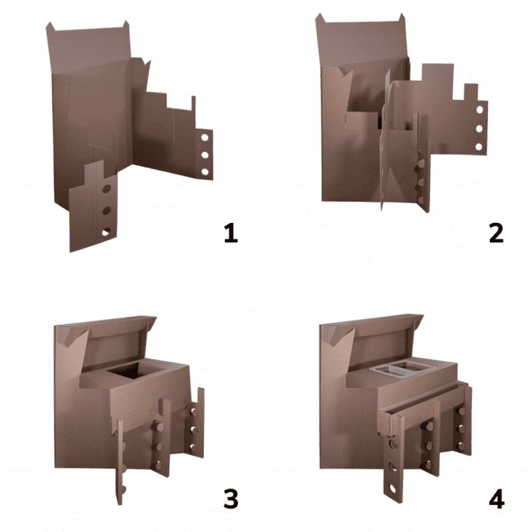 Barra de bar portátil de cartón Workstation Easy, 100 cm - Imagen 16