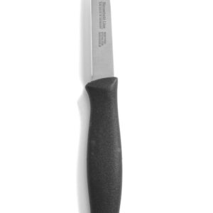 Cuchillo mondador de hoja recta 22 cm, acero inoxidable, mango negro