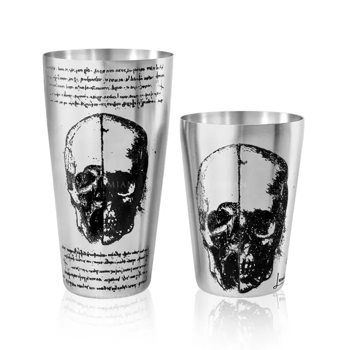 Coctelera Boston Leonardo 28 y 18 oz, grabada a mano - Imagen 3