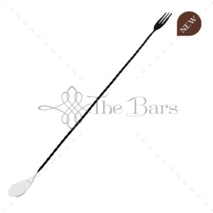 Cuchara de bar tridente Nettuno 45 cm, acabado negro