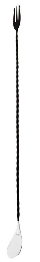 Cuchara de bar tridente Nettuno 45 cm, acabado negro - Imagen 2