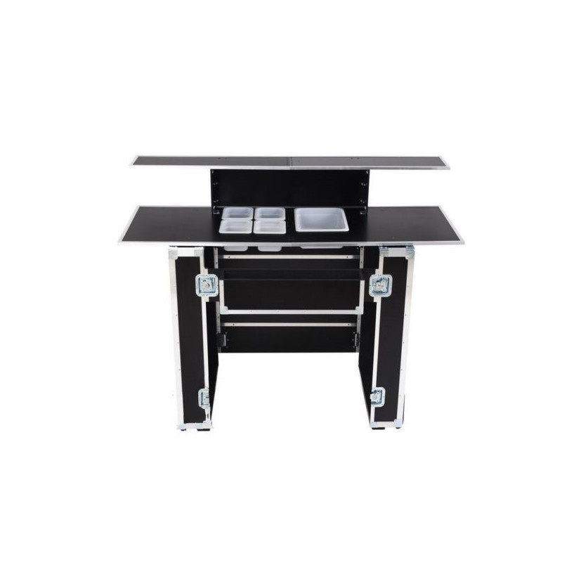 Barra de bar portátil trolley de 160 cm, 25 kg, con speed rack - Imagen 5