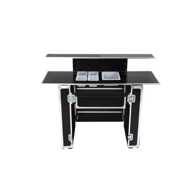 Barra de bar portátil trolley de 160 cm, 25 kg, con speed rack - Imagen 5