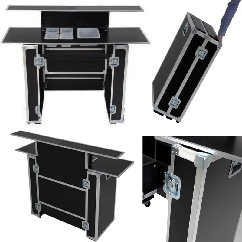 Barra de bar portátil trolley de 160 cm, 25 kg, con speed rack