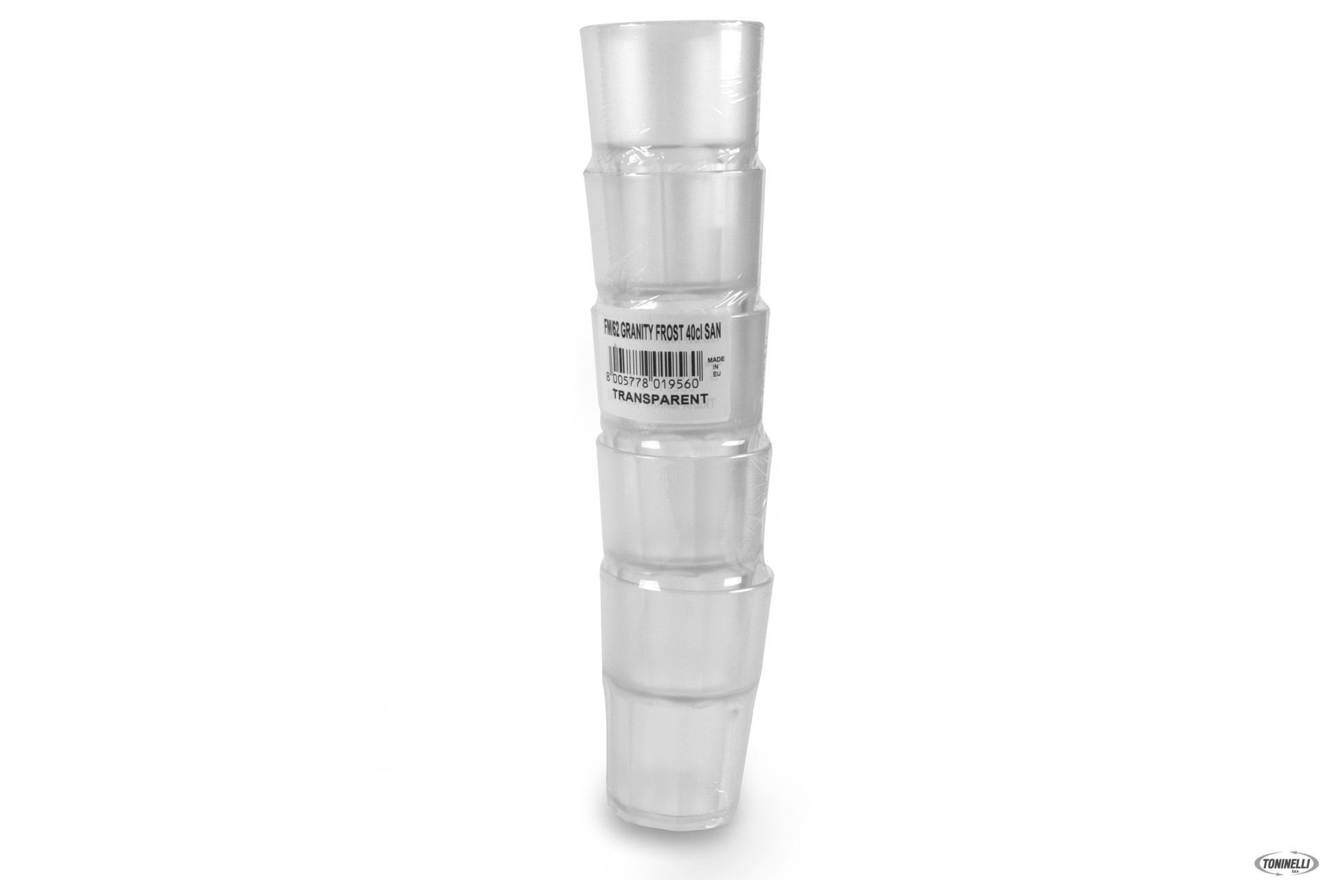 Vaso irrompible Granity Frost 40 cl, SAN blanco mate, pack de 5 - Imagen 2